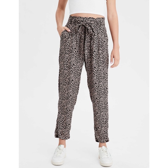 American Eagle Outfitters Pants - AE high Rise Leopard Print Tapered Pant